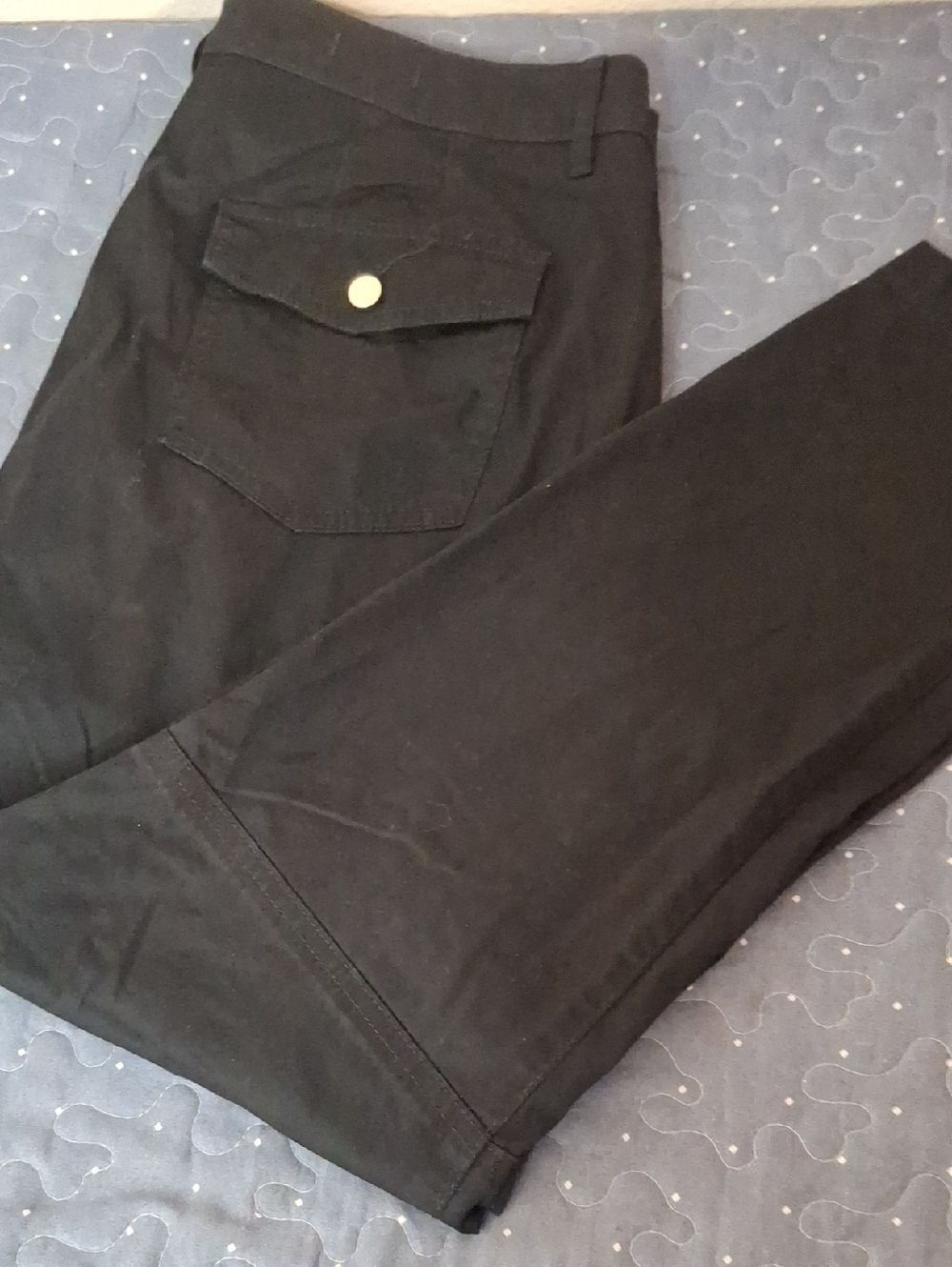 White House Black Market Black High Rise Pants with Flap Pocket size 14